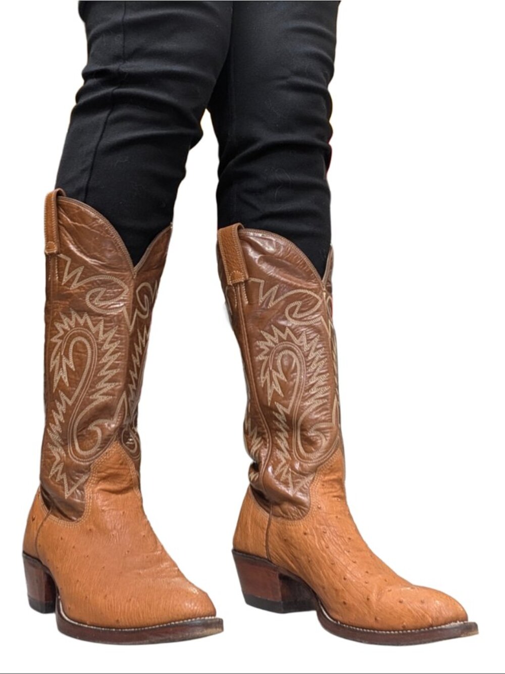 Alberta Boots Full Quill Ostrich Cowboy Boots Size 7D (Women's size 9)